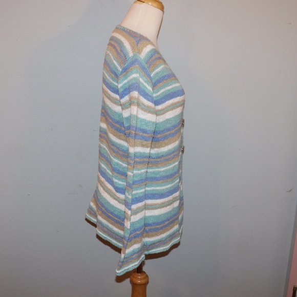 Cotton Country by Parkhurst Front Button Lightweight Cardigan Size S/P EUC - Picture 3 of 5